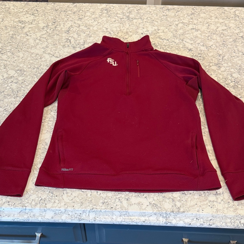 Nike FSU Seminoles women’s garnet  Quarter-Zip Pullover size M
